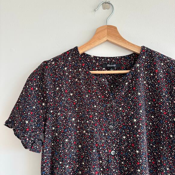 Madewell Studio Ruffle-Hem Top in Starry Night - Picture 4 of 9